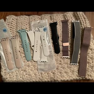 Nine Watch Bands used for the Apple Watch Series 4, 44mm